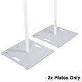 Pair of Polaris Base Plates – 2 Heavy-Duty Speaker Pole Base Plates and Carry Bags in White