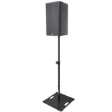 POLARIS Portable Speaker and Lighting Pair Stand Kit with Base Plate, Adjustable Pole, and Carry Bags - Black Finish