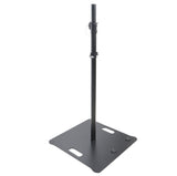 POLARIS Portable Speaker and Lighting Pair Stand Kit with Base Plate, Adjustable Pole, and Carry Bags - Black Finish