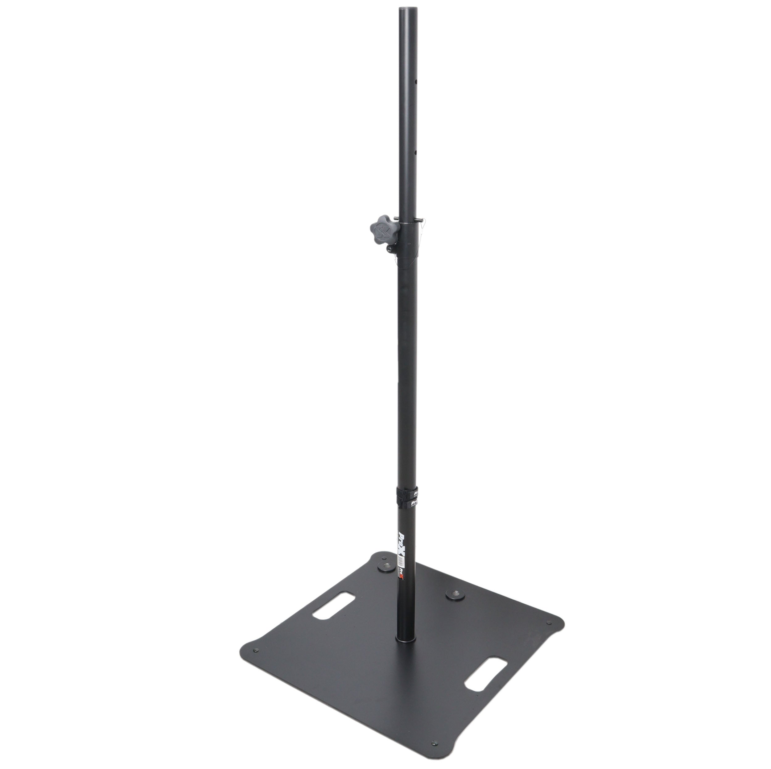 POLARIS Portable Speaker and Lighting Pair Stand Kit with Base Plate, Adjustable Pole, and Carry Bags - Black Finish