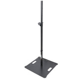 POLARIS Portable Speaker and Lighting Pair Stand Kit with Base Plate, Adjustable Pole, and Carry Bags - Black Finish