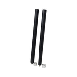 20" Set of 2 Speaker Extension Poles with M20 Thread and 1-3/8 in. Adapter – Black, 200 lb Capacity