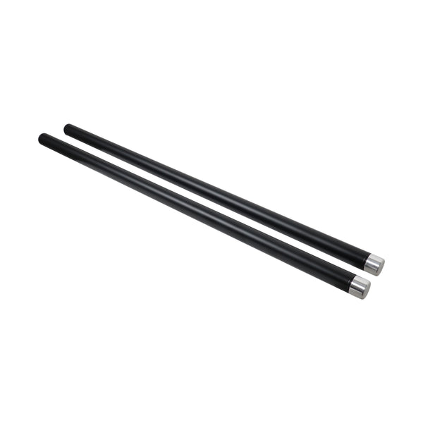 36" Set of 2 Speaker Extension Poles with M20 Thread and 1-3/8 in. Adapter – Black, 200 lb Capacity