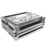 ATA Style Flight Travel Case for Denon DJ Prime Go Digital Controller - Silver On Black