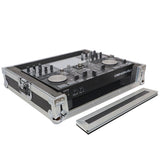 ATA Style Flight Travel Case for Denon DJ Prime Go Digital Controller - Silver On Black