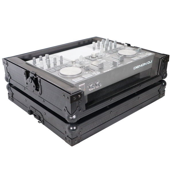 ATA Style Flight Travel Case for Denon DJ Prime Go Digital Controller - Black On Black
