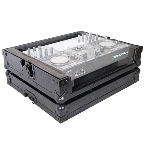 ATA Style Flight Travel Case for Denon DJ Prime Go Digital Controller - Black On Black