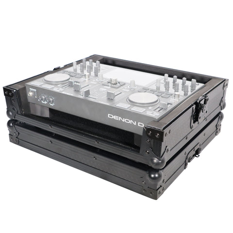 ATA Style Flight Travel Case for Denon DJ Prime Go Digital Controller - Black On Black