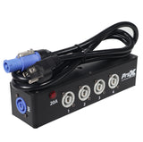 Power Center Five-Way Spitter For Indoor Powercon Connector Delivers Power For Up To 5 Fixtures with Power Cord