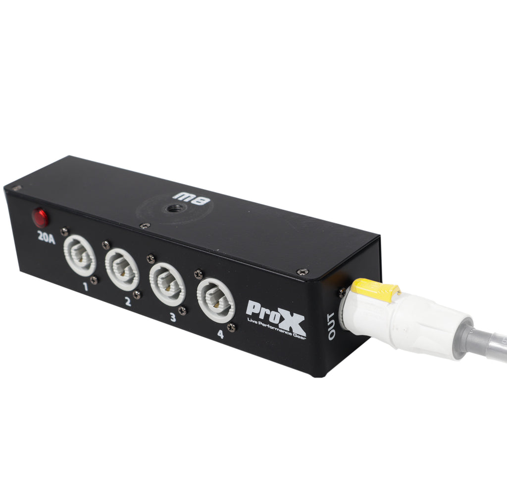 Power Center Five-Way Spitter For Indoor Powercon Connector Delivers Power For Up To 5 Fixtures with Power Cord