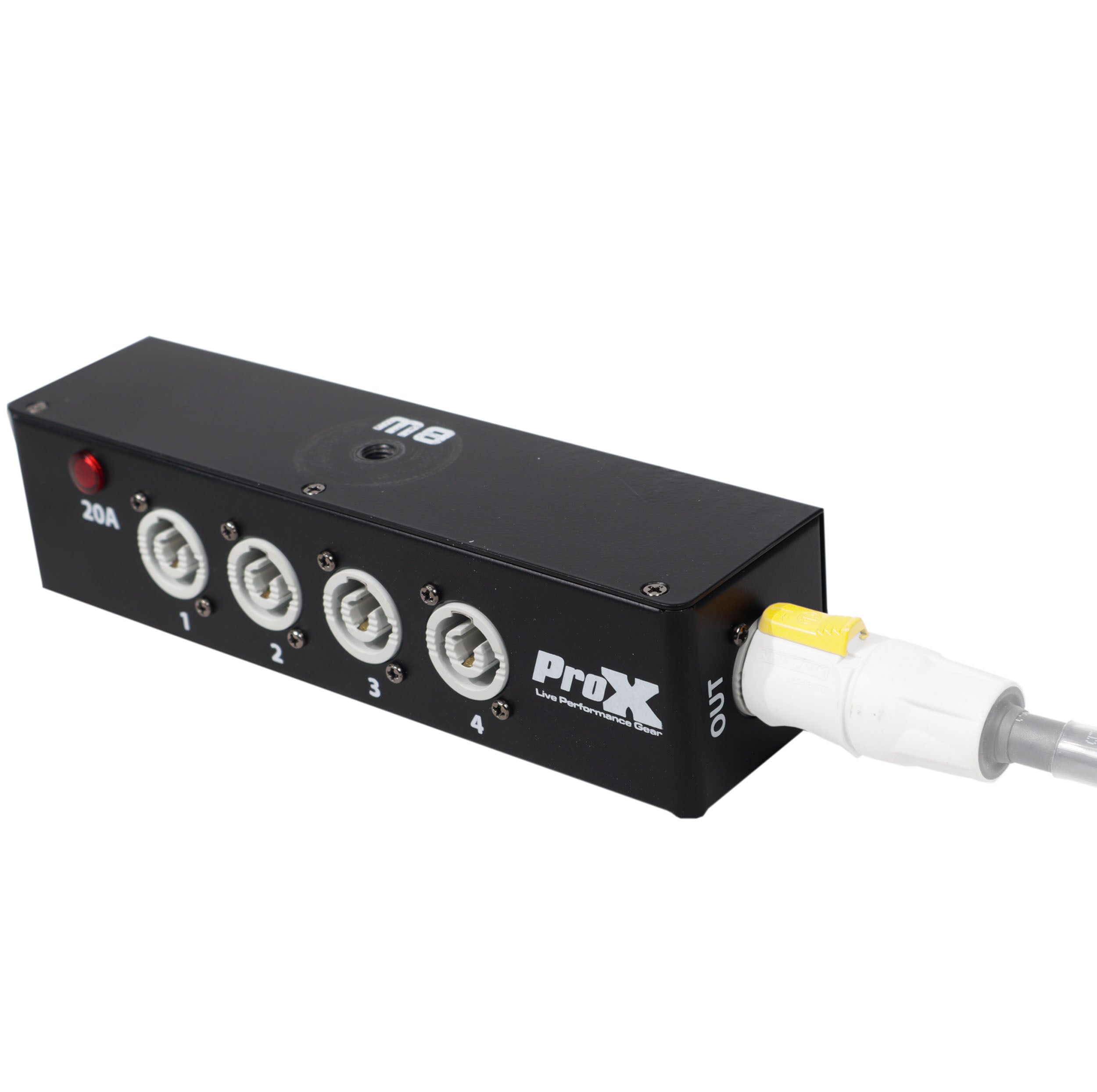 Power Center Five-Way Spitter For Indoor Powercon Connector Delivers Power For Up To 5 Fixtures with Power Cord