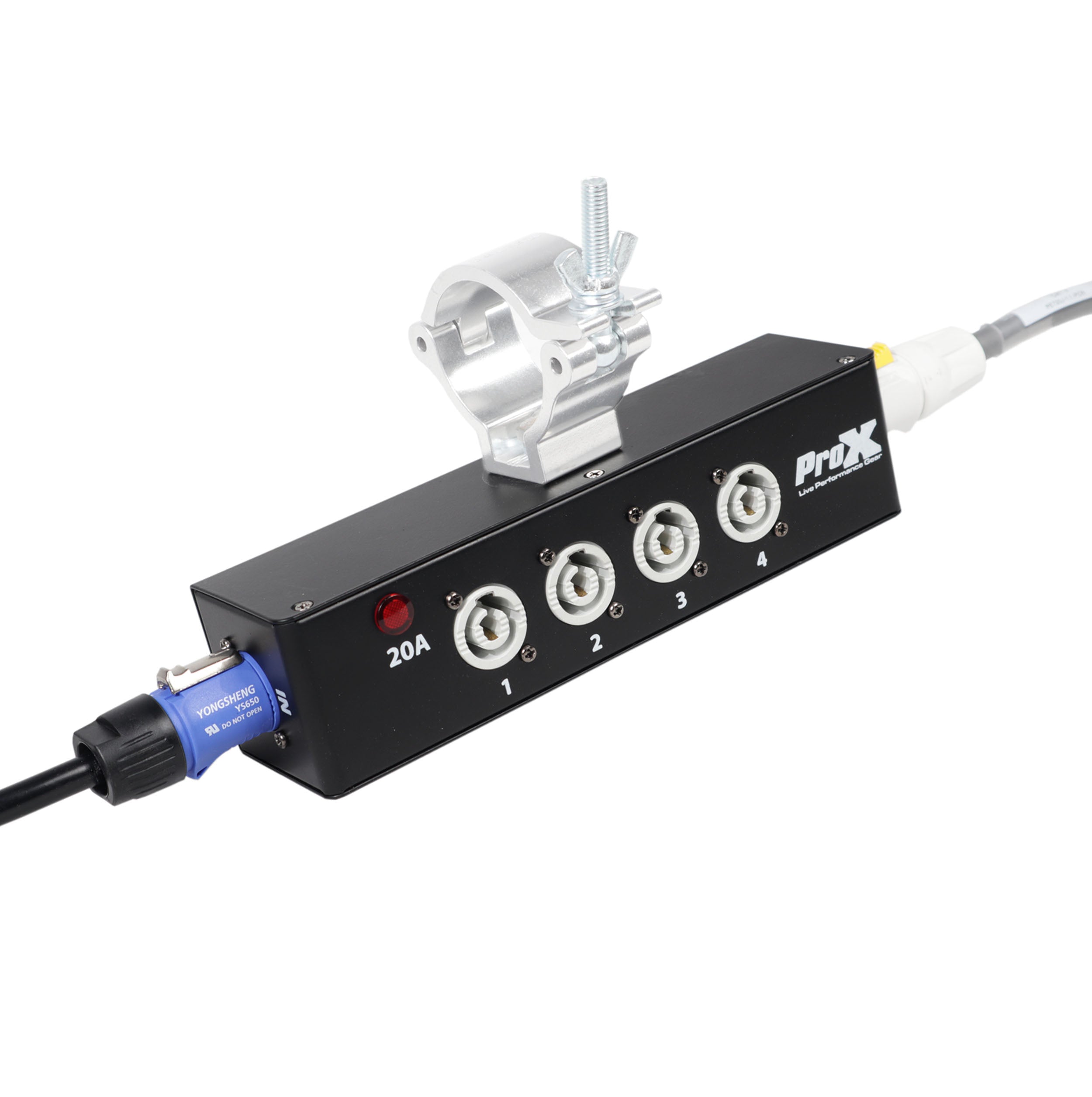 Power Center Five-Way Spitter For Indoor Powercon Connector Delivers Power For Up To 5 Fixtures with Power Cord