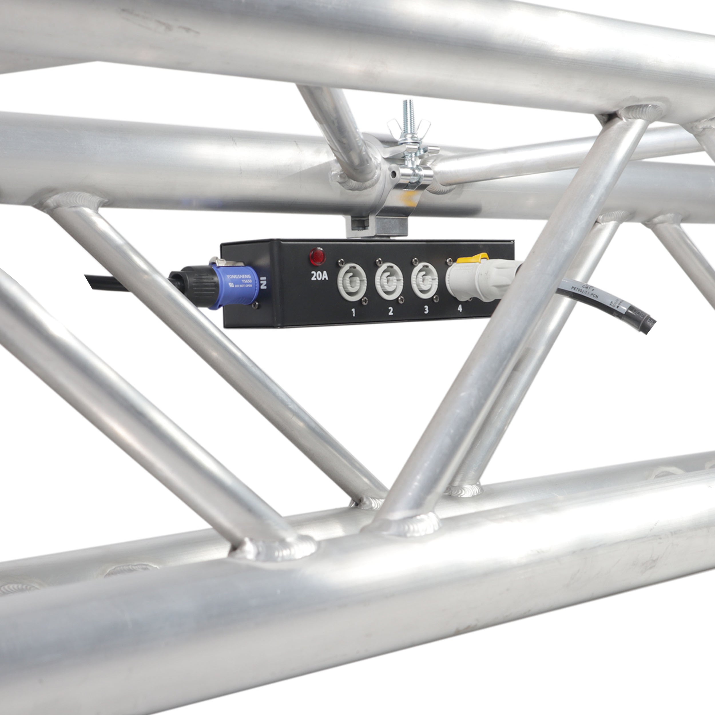 Power Center Five-Way Spitter For Indoor Powercon Connector Delivers Power For Up To 5 Fixtures with Power Cord