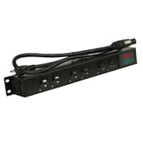 TARA 6-Outlet Edison NEMA 5-20R Power Distribution Box with True1 IN/OUT, LED Voltage and Current Display 20A Power Center