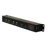 TARA 6-Outlet Edison NEMA 5-20R Power Distribution Box with True1 IN/OUT, LED Voltage and Current Display 20A Power Center