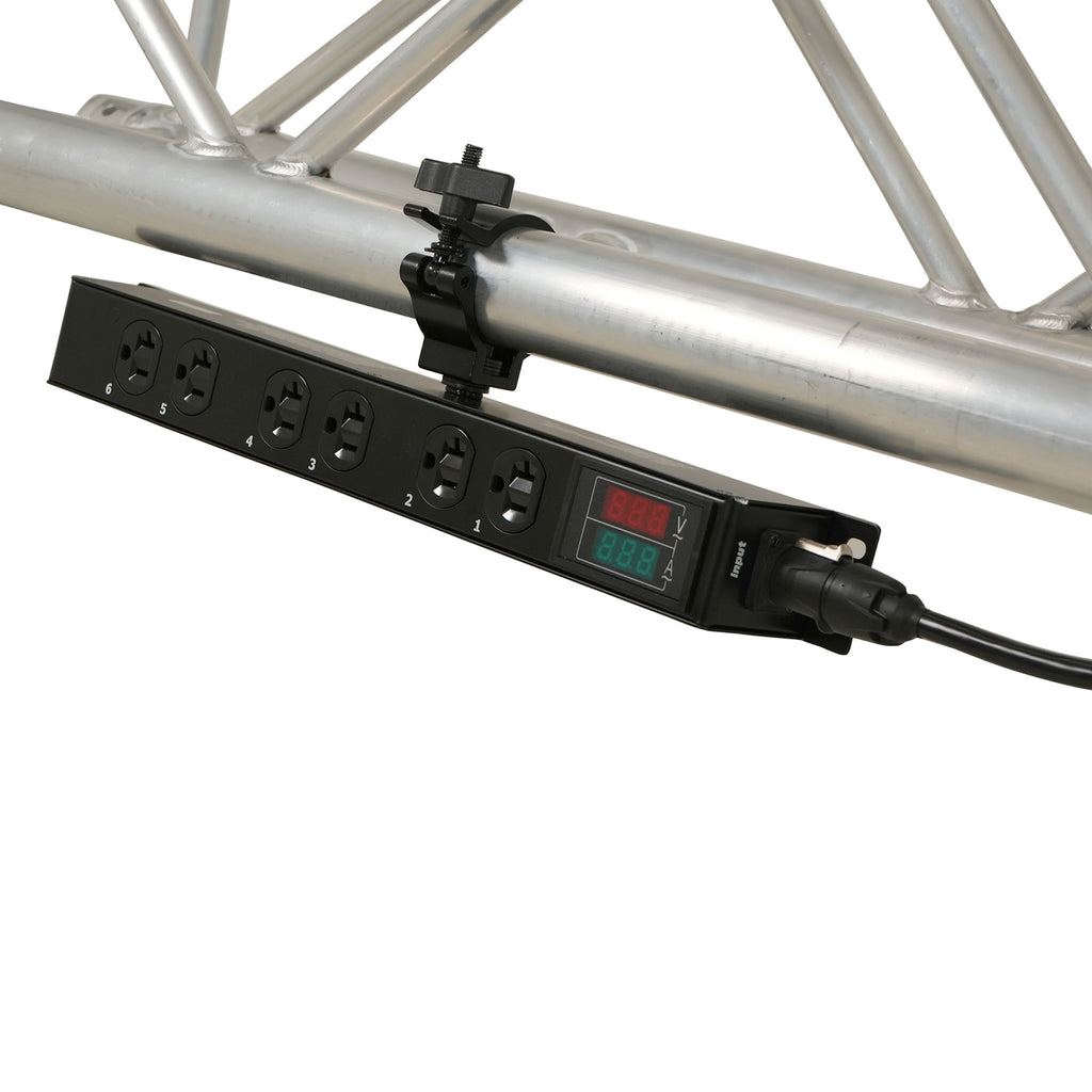 TARA 6-Outlet Edison NEMA 5-20R Power Distribution Box with True1 IN/OUT, LED Voltage and Current Display 20A Power Center