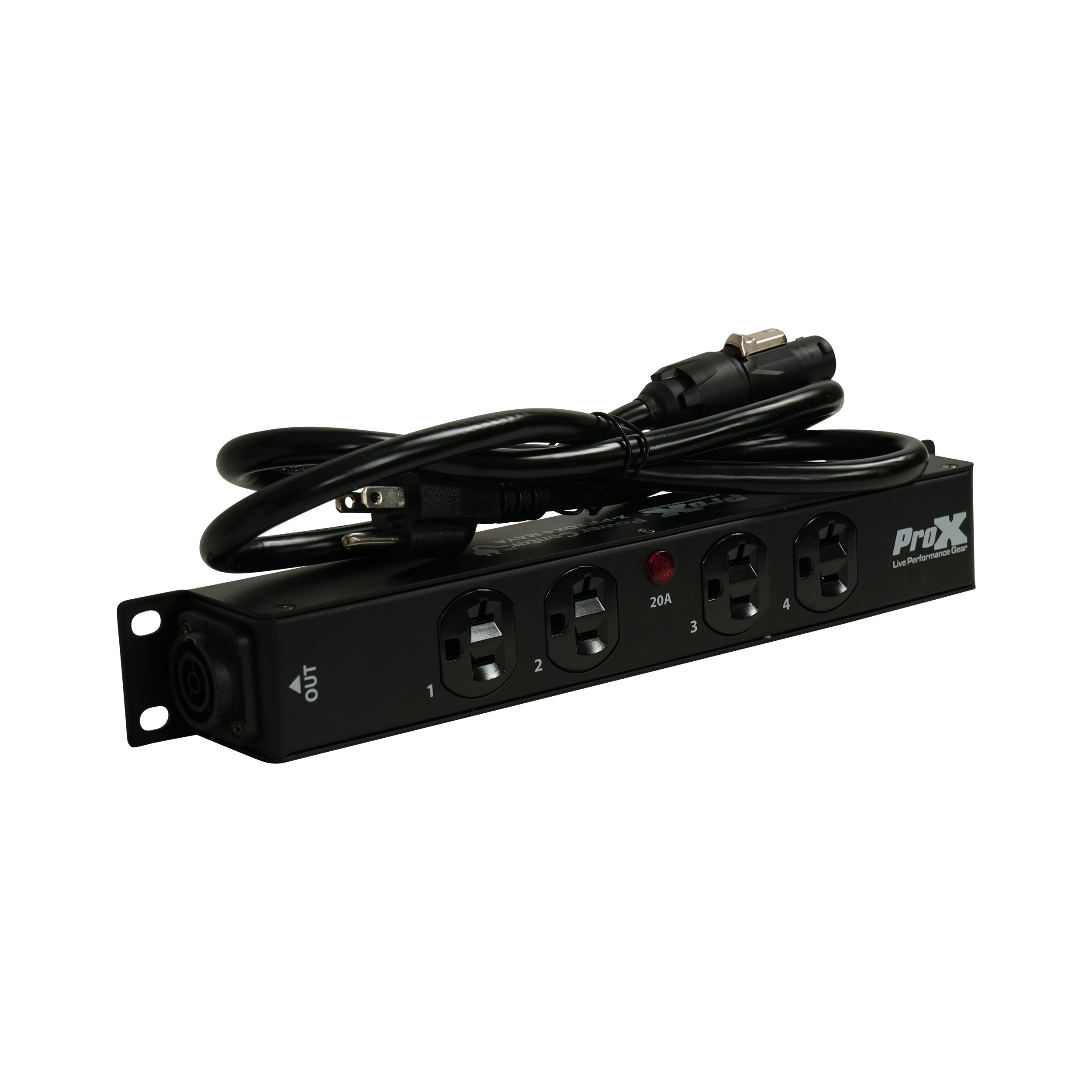 MAYA 4 Outlet Power Strip AC Outlet Box Edison Nema 5-20R with True1 IN/OUT 20A Power Center