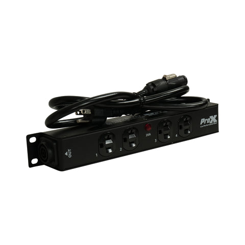 MAYA 4 Outlet Power Strip AC Outlet Box Edison Nema 5-20R with True1 IN/OUT 20A Power Center