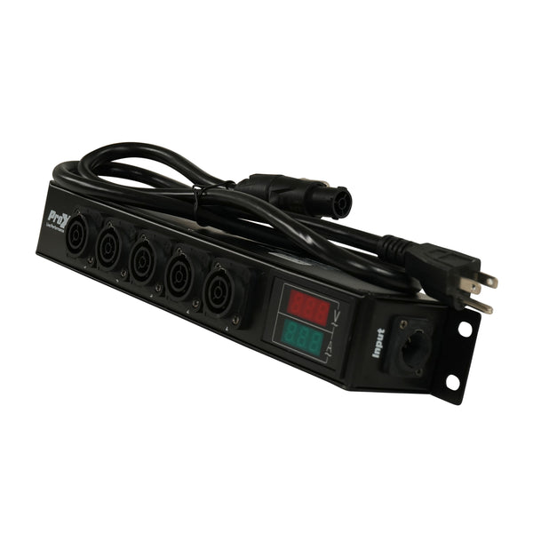 DANA PowerCenter AC to 6X True1 Splitter Outputs - 20A REAN® by NEUTRIK® Connectors w/ V&A Meter