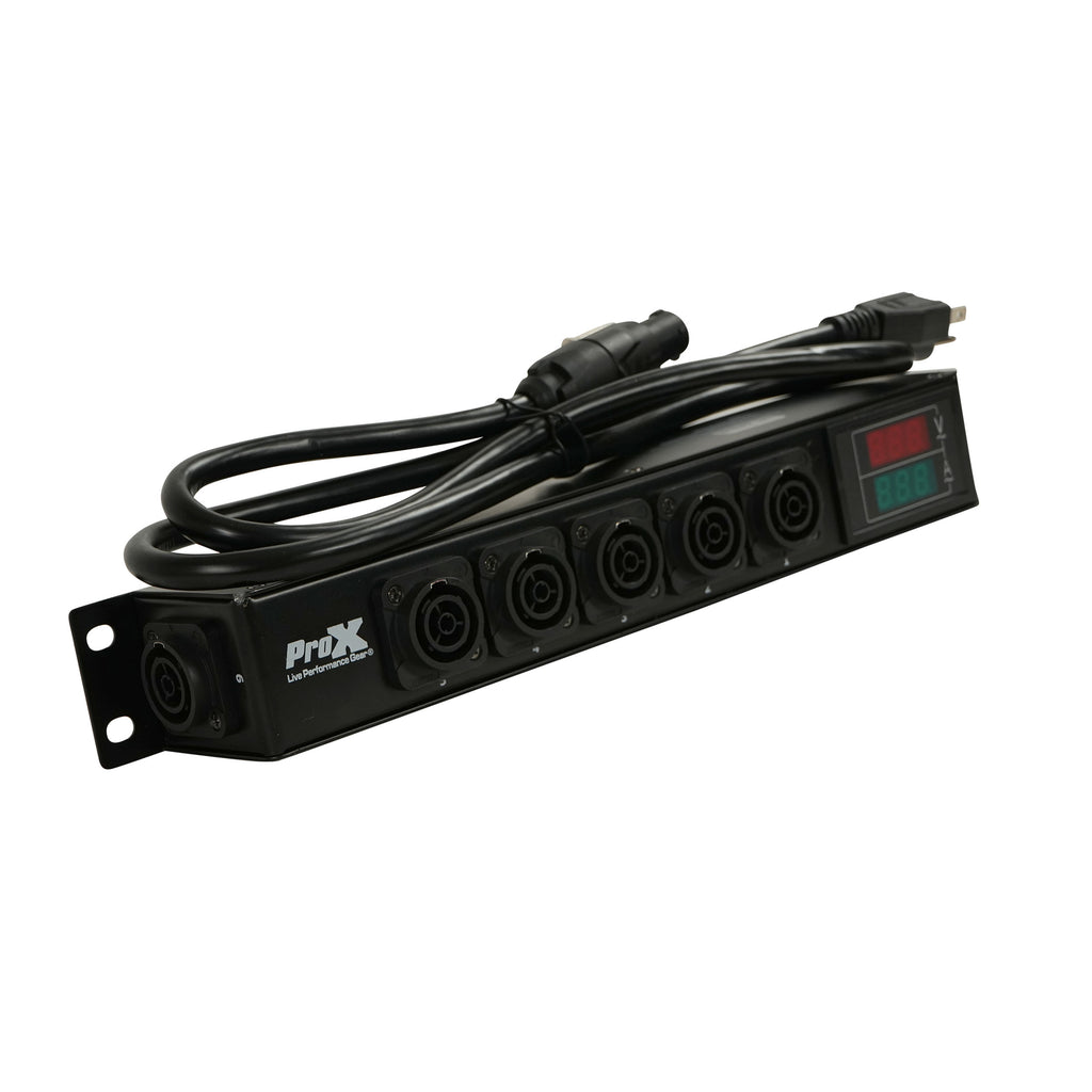 DANA PowerCenter AC to 6X True1 Splitter Outputs - 20A REAN® by NEUTRIK® Connectors w/ V&A Meter