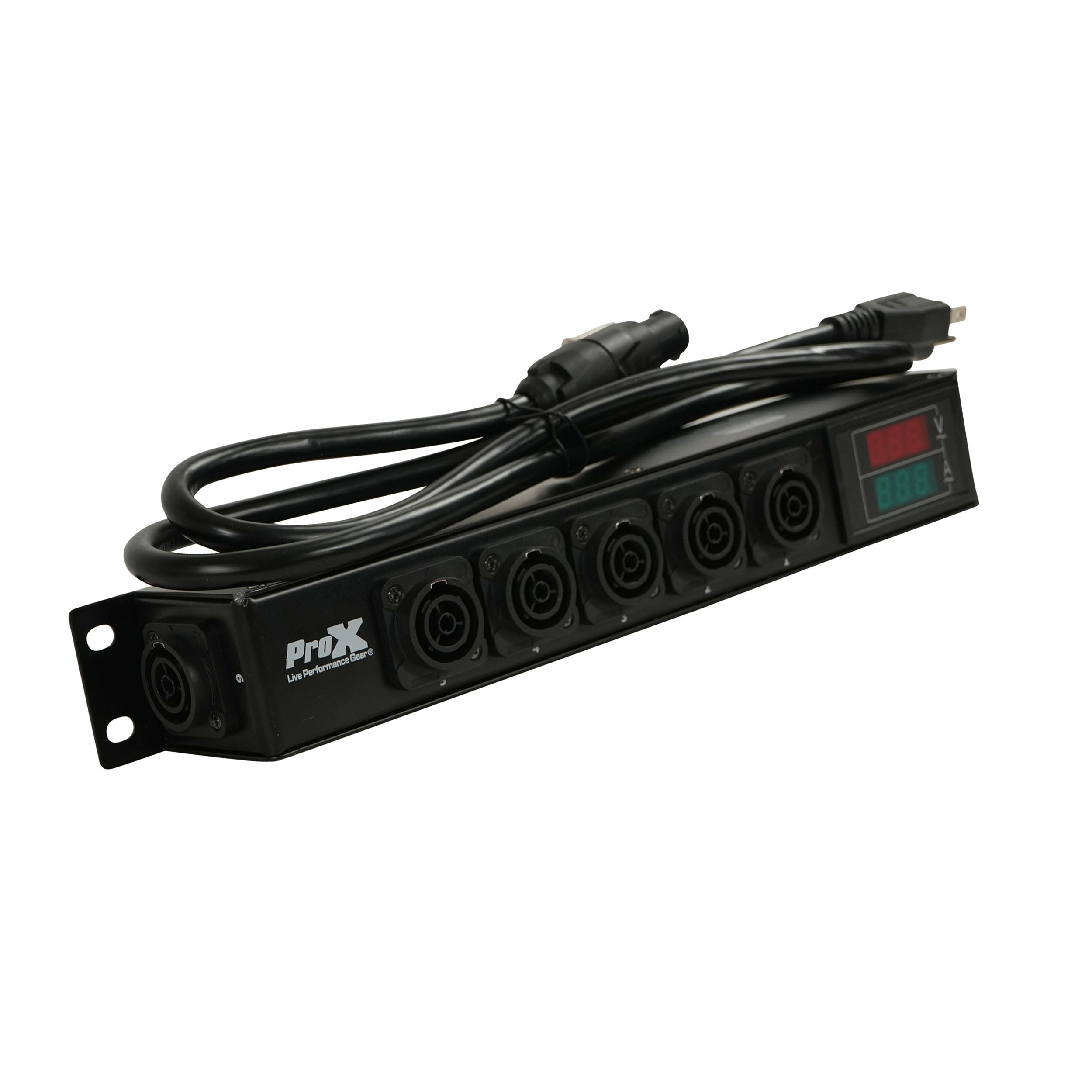 DANA PowerCenter AC to 6X True1 Splitter Outputs - 20A REAN® by NEUTRIK® Connectors w/ V&A Meter