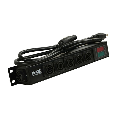 DANA PowerCenter AC to 6X True1 Splitter Outputs - 20A REAN® by NEUTRIK® Connectors w/ V&A Meter