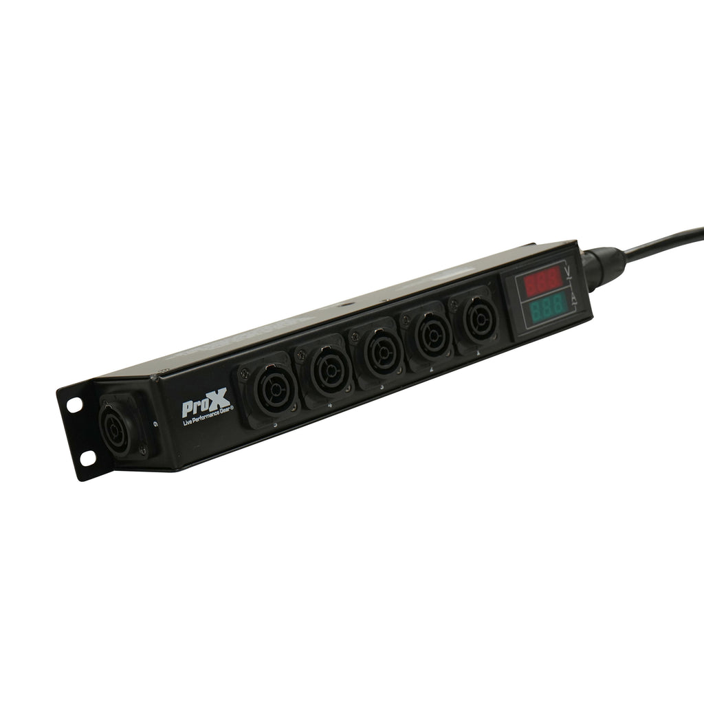 DANA PowerCenter AC to 6X True1 Splitter Outputs - 20A REAN® by NEUTRIK® Connectors w/ V&A Meter