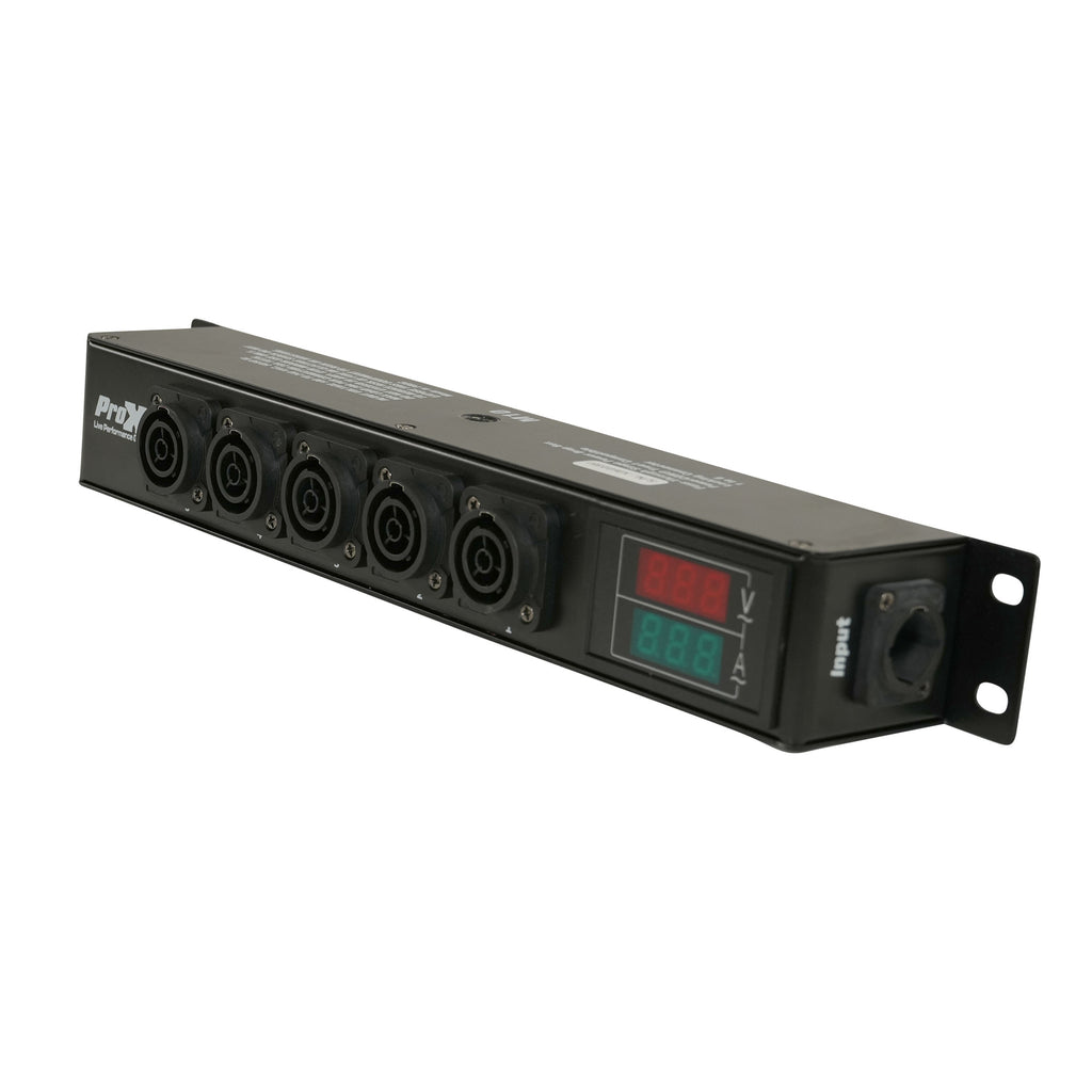 DANA PowerCenter AC to 6X True1 Splitter Outputs - 20A REAN® by NEUTRIK® Connectors w/ V&A Meter