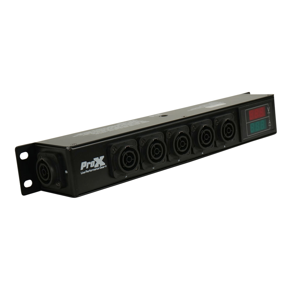 DANA PowerCenter AC to 6X True1 Splitter Outputs - 20A REAN® by NEUTRIK® Connectors w/ V&A Meter
