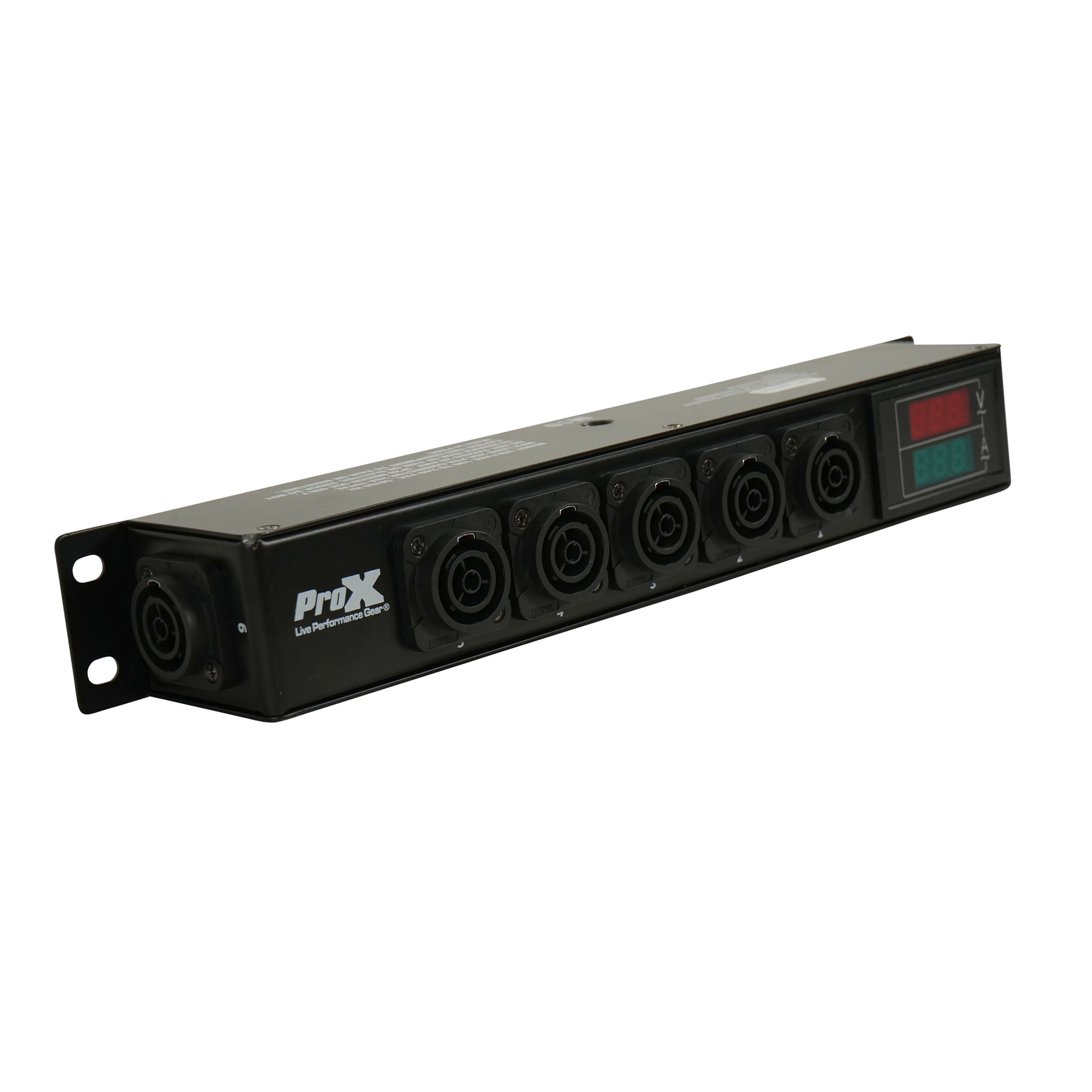 DANA PowerCenter AC to 6X True1 Splitter Outputs - 20A REAN® by NEUTRIK® Connectors w/ V&A Meter