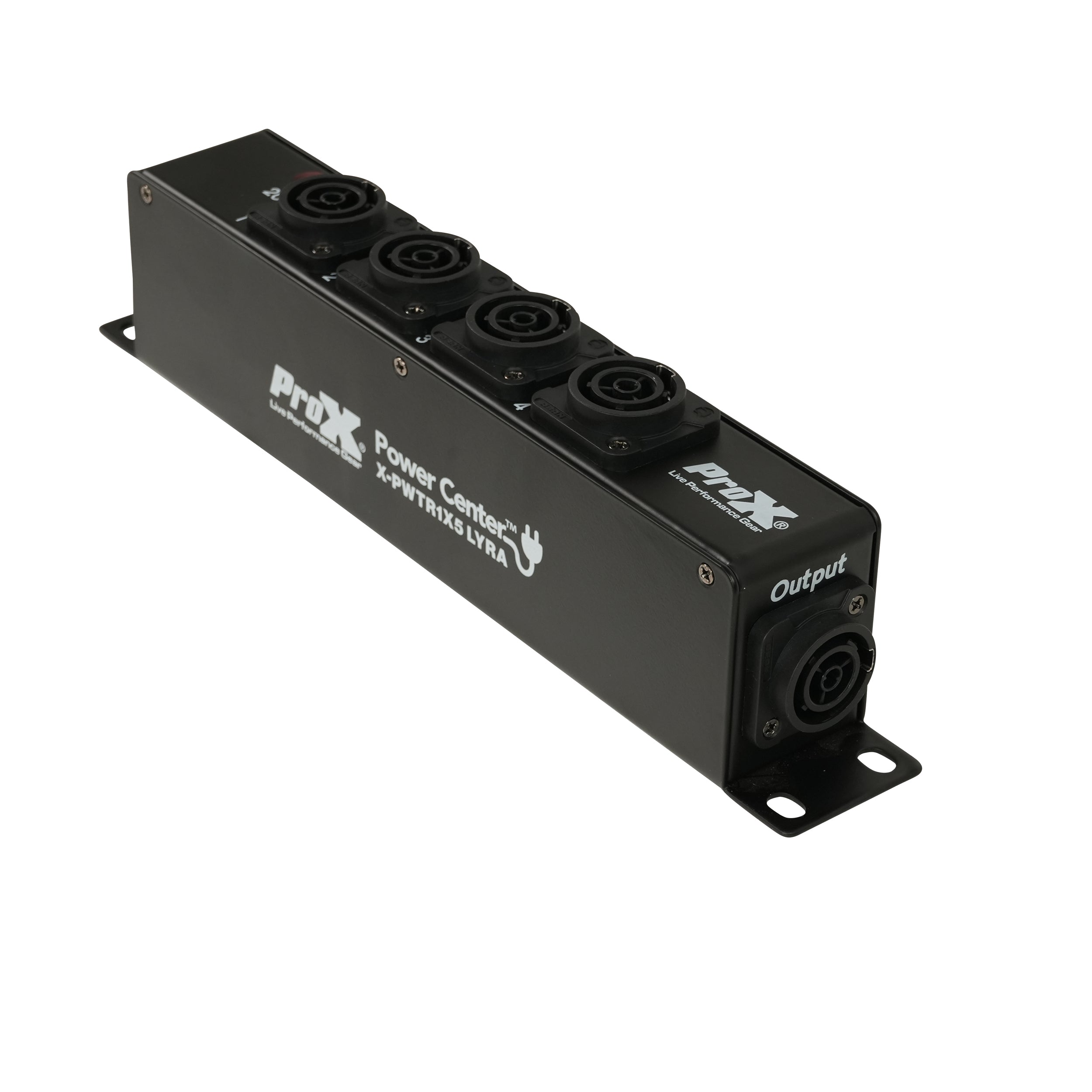 LYRA PowerCenter PowerCON TRUE1 5-Way Power Splitter Box for True1 Power Connection Powers 5 Devices with Power Cord