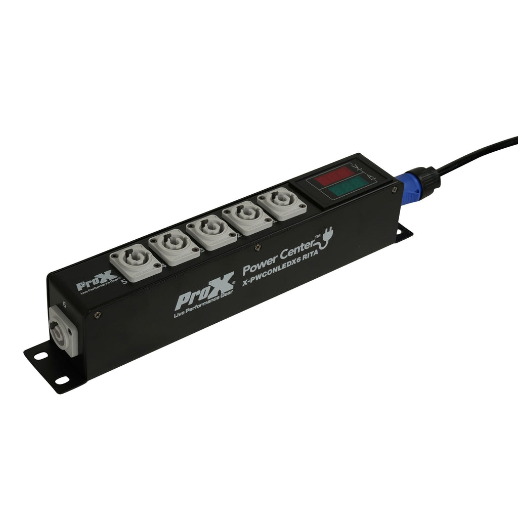 RITA PowerCenter Outlet Box powerCON Compatible Splitter 20A w/ V&A Meter