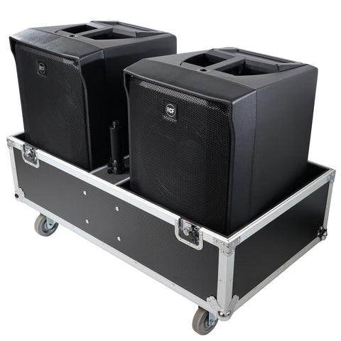 ATA Style Flight-Road Case For RCF EVOX 8 J8 JMIX8 Speaker Array System Fits Two Speakers and Subs