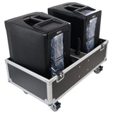 ATA Style Flight-Road Case For RCF EVOX 8 J8 JMIX8 Speaker Array System Fits Two Speakers and Subs