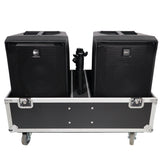 ATA Style Flight-Road Case For RCF EVOX 8 J8 JMIX8 Speaker Array System Fits Two Speakers and Subs