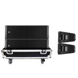 Dual Flight-Road Case for 2 RCF HDL 20-A Line Array Speakers W-Wheels