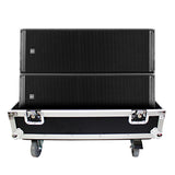 Fits RCF HDL 30-A Line Array Speaker Flight Case W/Wheels (Holds 2 Speakers)