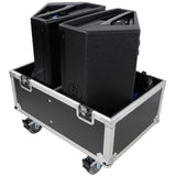 Stage Monitor Flight Case For 2 RCF NX 12-SMA W/4" Wheels