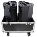 Stage Monitor Flight Case For 2 RCF NX 12-SMA W/4" Wheels