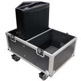 Stage Monitor Flight Case For 2 RCF NX 12-SMA W/4" Wheels