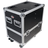 Stage Monitor Flight Case For 2 RCF NX 12-SMA W/4" Wheels