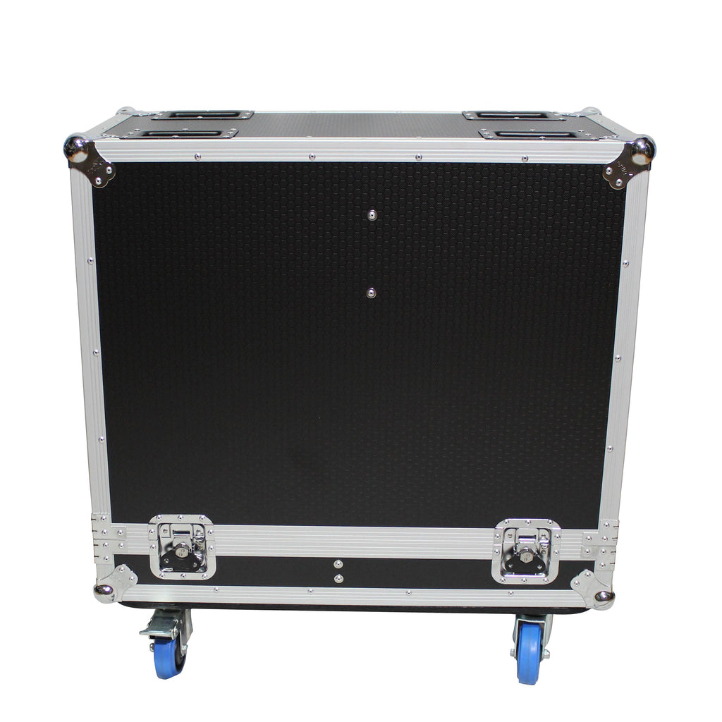 Flight Case for Two RCF ST 15-SMA Stage Monitors W-4 Inch Casters