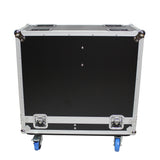 Flight Case for Two RCF ST 15-SMA Stage Monitors W-4 Inch Casters