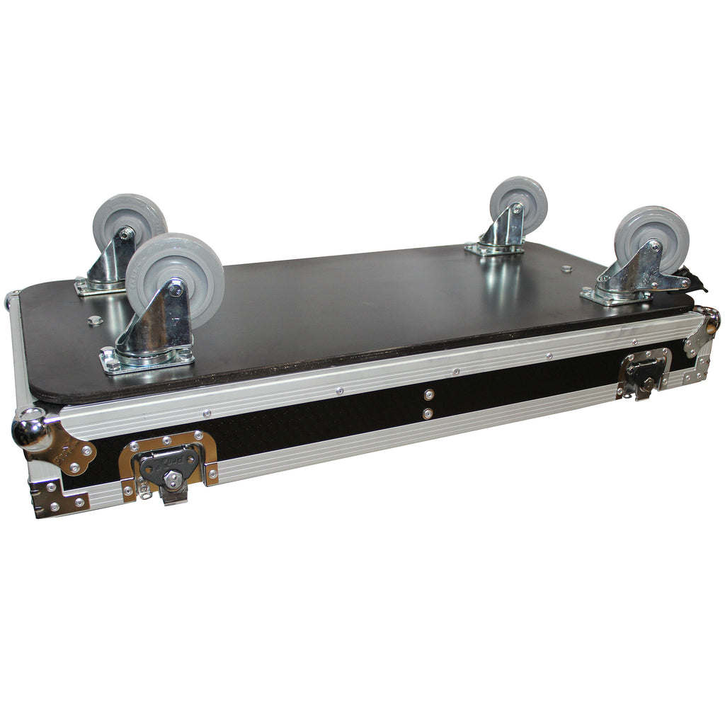 Flight Case for Two RCF-TT25-A II High Definition Two-Way Speakers with 4 Inch Wheels