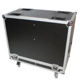 Flight Case for Two RCF-TT25-A II High Definition Two-Way Speakers with 4 Inch Wheels