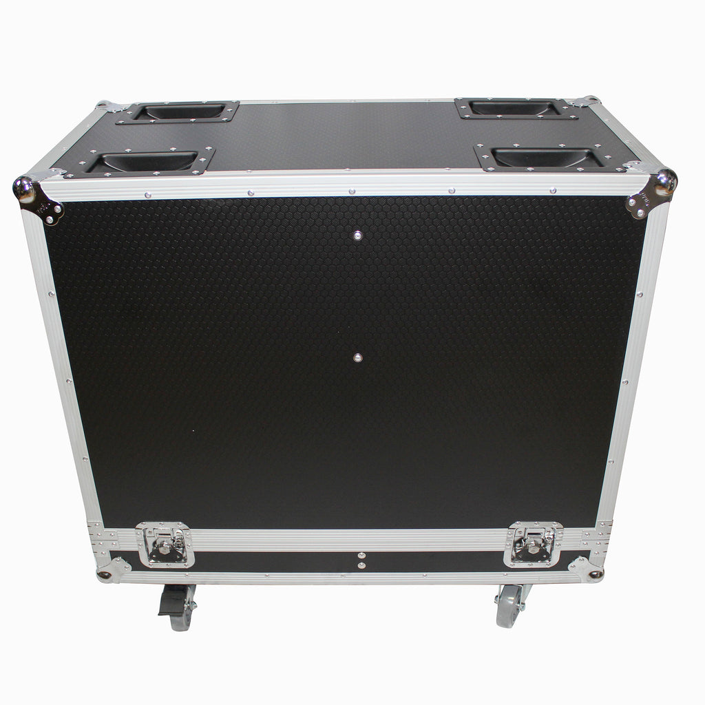 Flight Case for Two RCF-TT25-A II High Definition Two-Way Speakers with 4 Inch Wheels