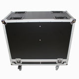 Flight Case for Two RCF-TT25-A II High Definition Two-Way Speakers with 4 Inch Wheels