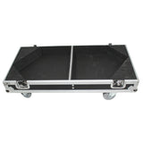 Flight Case for Two RCF-TT25-A II High Definition Two-Way Speakers with 4 Inch Wheels