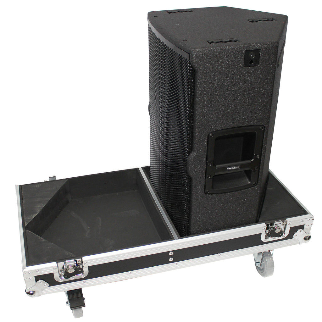 Flight Case for Two RCF-TT25-A II High Definition Two-Way Speakers with 4 Inch Wheels