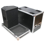 Flight Case for Two RCF-TT25-A II High Definition Two-Way Speakers with 4 Inch Wheels